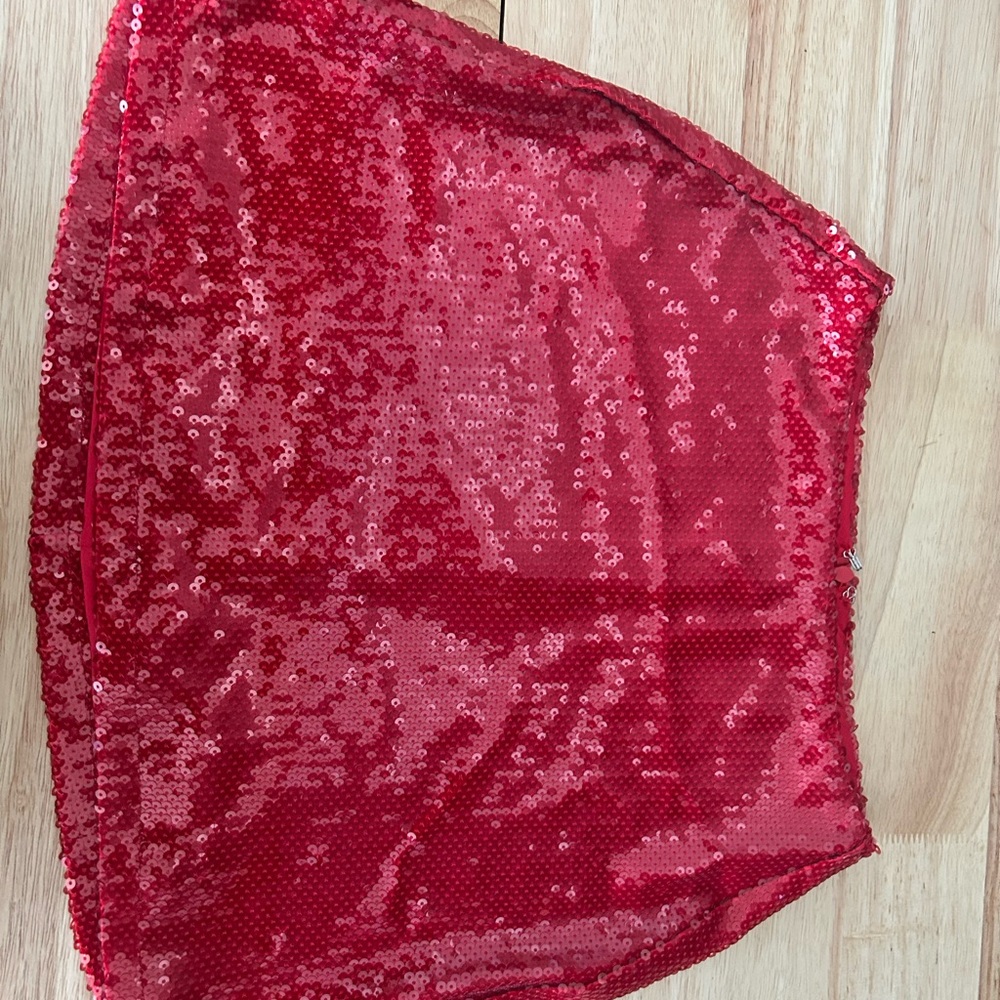 Meshki Dazzling Red Sequin skirt